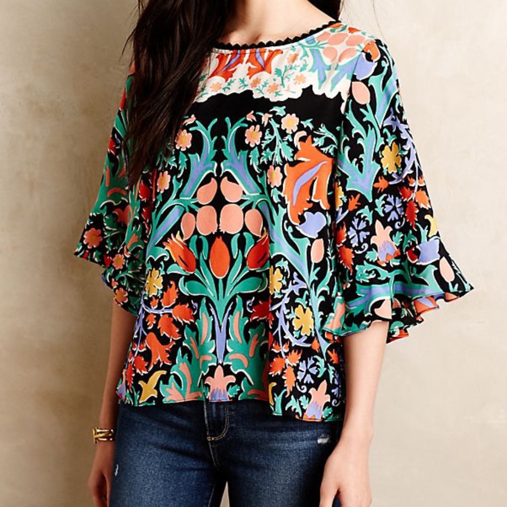 Maeve Folkart Kimono Top